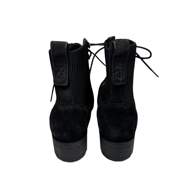 Cole Haan Camea II Waterproof Combat Boot Black Suede Womens Size 7 New - Picture 4 of 6